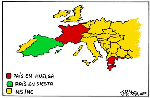 mapa de movilizaciones de Europa
